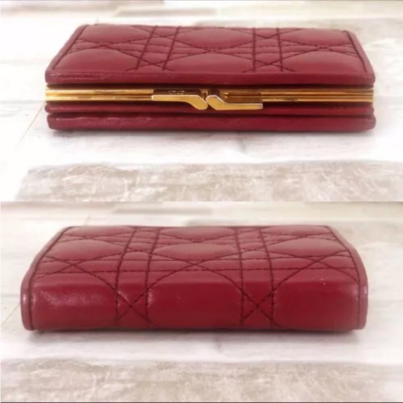 Lady Dior Cannage Kiss Lock Wallet EUC - Picture 3 of 8